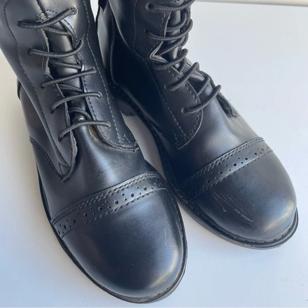 Kids TuffRider Black Lace-Up Riding Boots